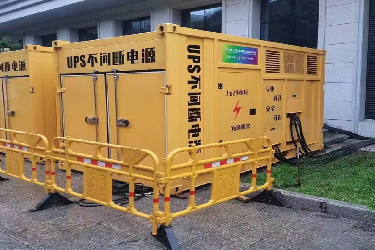 连江发电机租赁施工现场