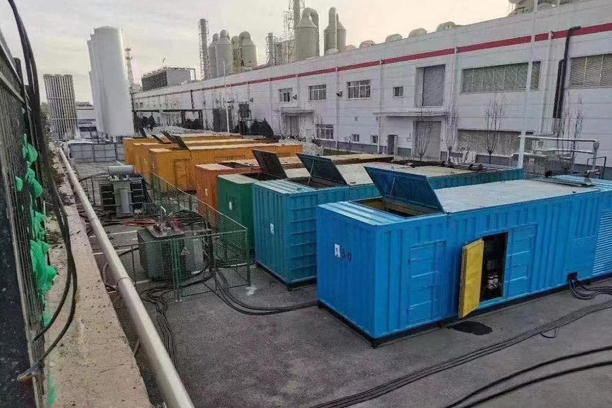 连江发电机租赁施工现场